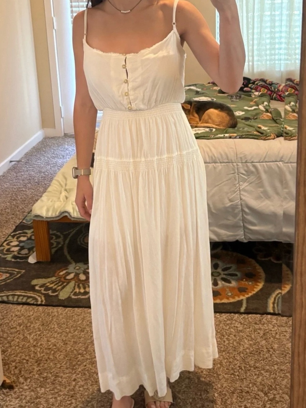 Urban outfitters white linen dress